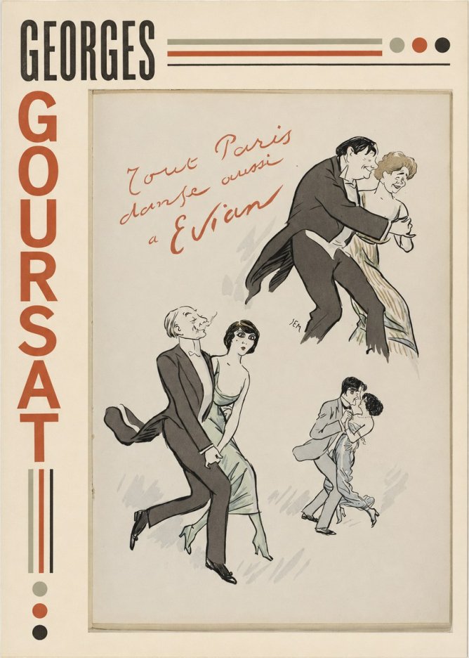 Georges Goursat Tout Paris Danse Aussi À Evian No5 - Poszter
