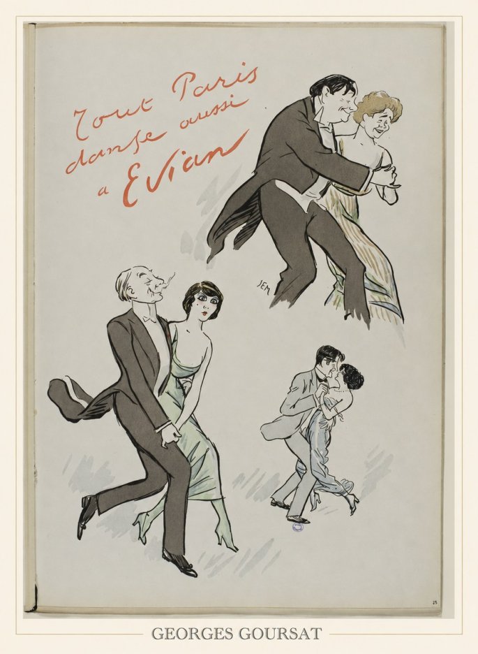 Georges Goursat Tout Paris Danse Aussi À Evian No6 - Poszter
