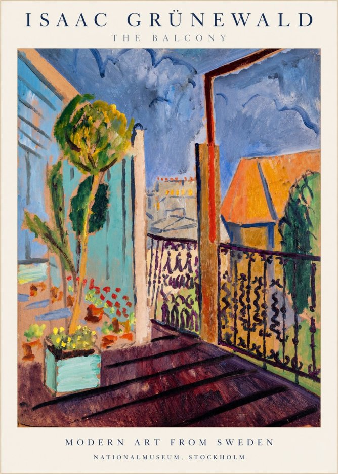 Isaac Grünewald The Balcony No1 - Poszter