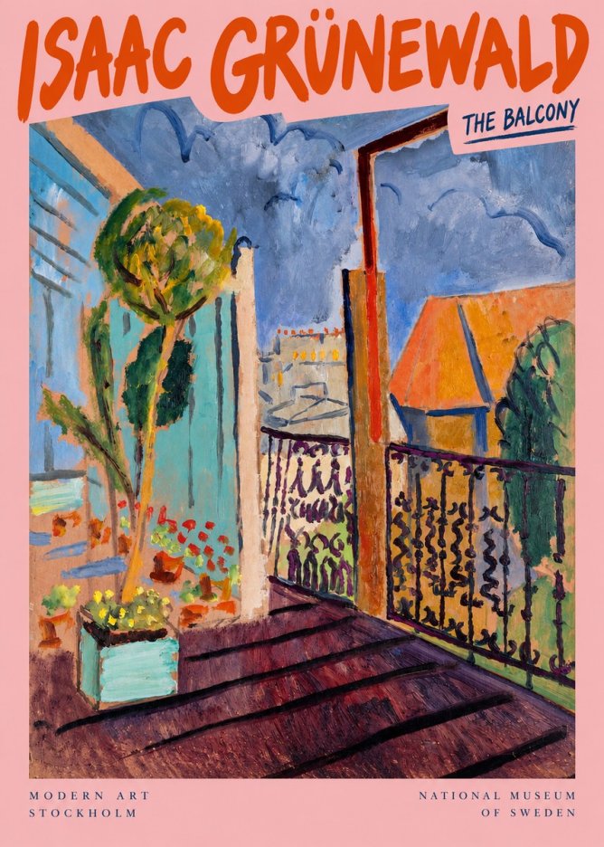 Isaac Grünewald The Balcony No2 - Poszter