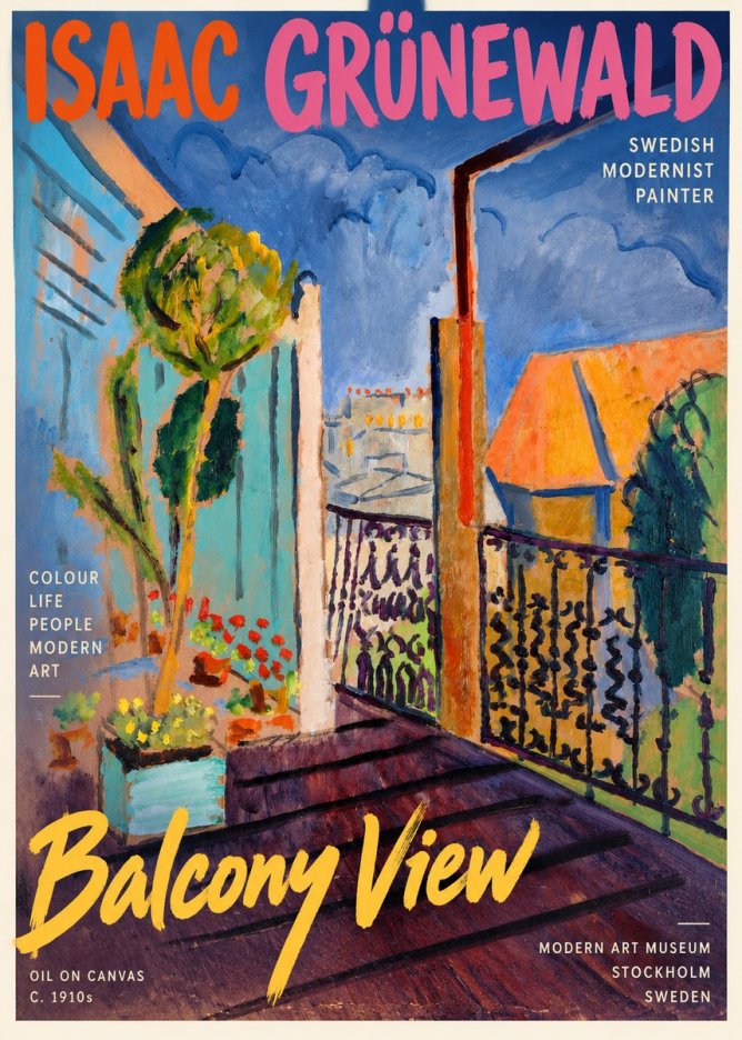Isaac Grünewald The Balcony No4 - Poszter