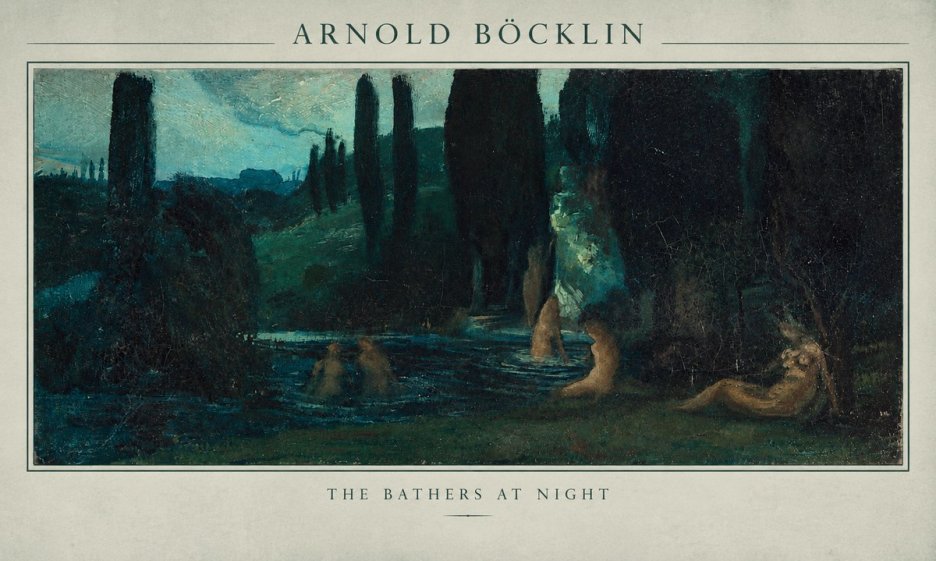 Arnold Böcklin The Bathers at Night No2 - Poszter