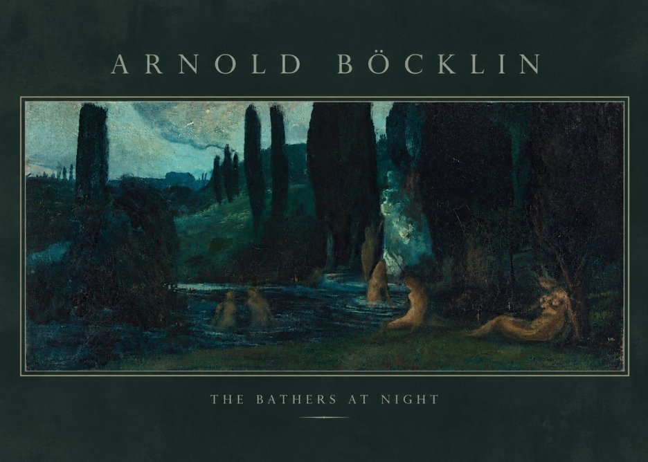 Arnold Böcklin The Bathers at Night No3 - Poszter