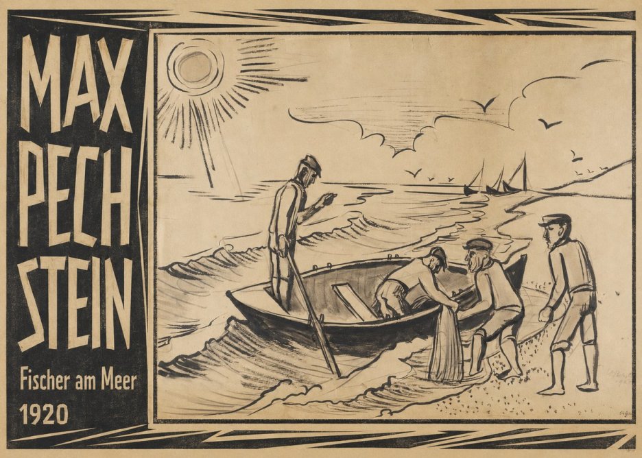 Max Pechstein Fischer Am Meer - 1920 No3 - Poszter