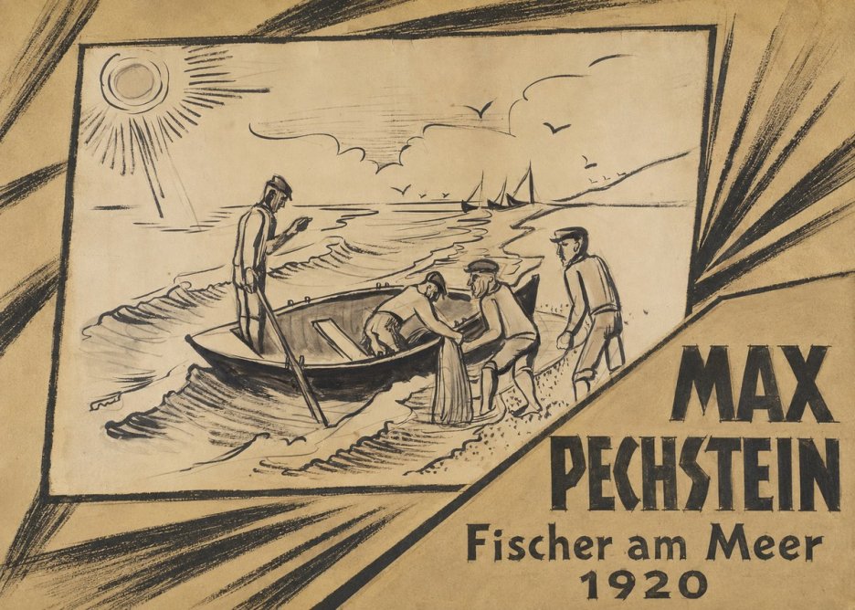 Max Pechstein Fischer Am Meer - 1920 No5 - Poszter
