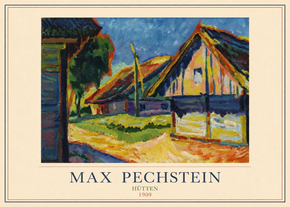 Max Pechstein Hütten 1909 No3 - Poszter