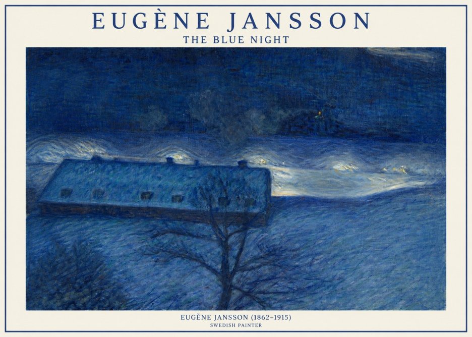 Eugène Jansson The Blue Night No1 - Poszter