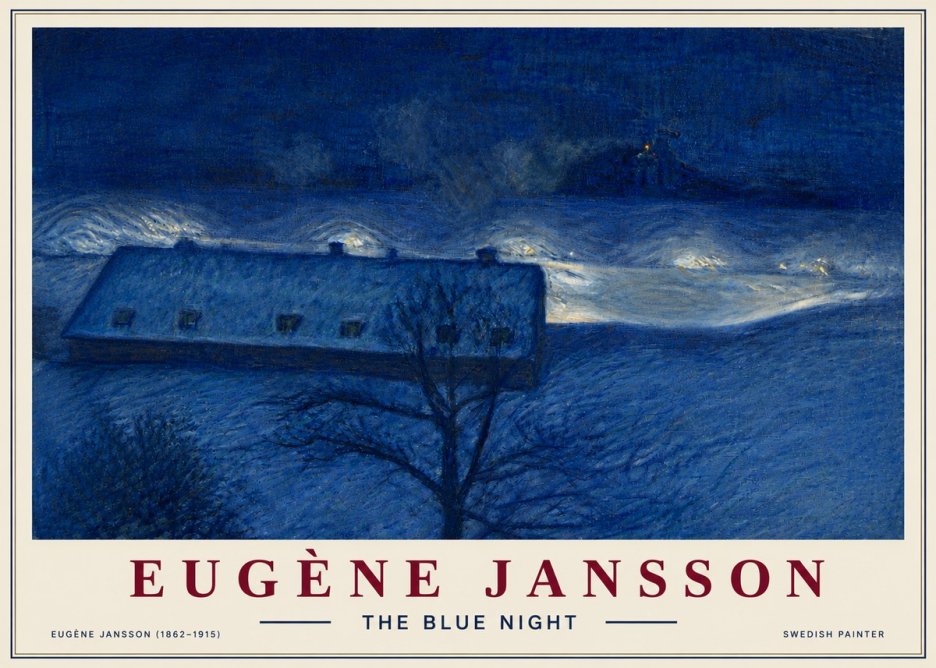 Eugène Jansson The Blue Night No4 - Poszter