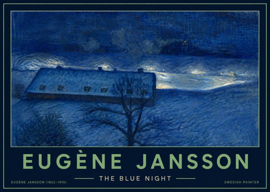 Eugène Jansson The Blue Night No5 - Poszter