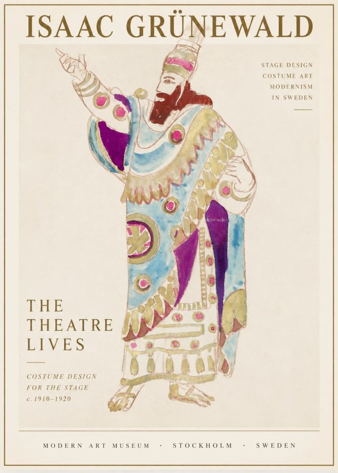 Isaac Grünewald The Theatre Lives No1 - Poszter