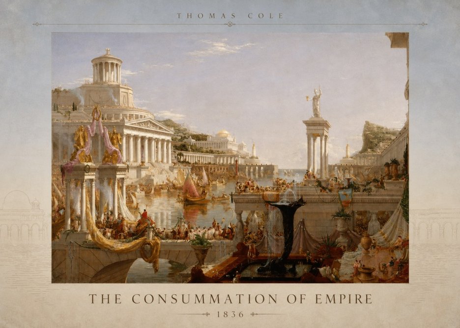 Thomas Cole The Consummation of Empire No3 - Poszter