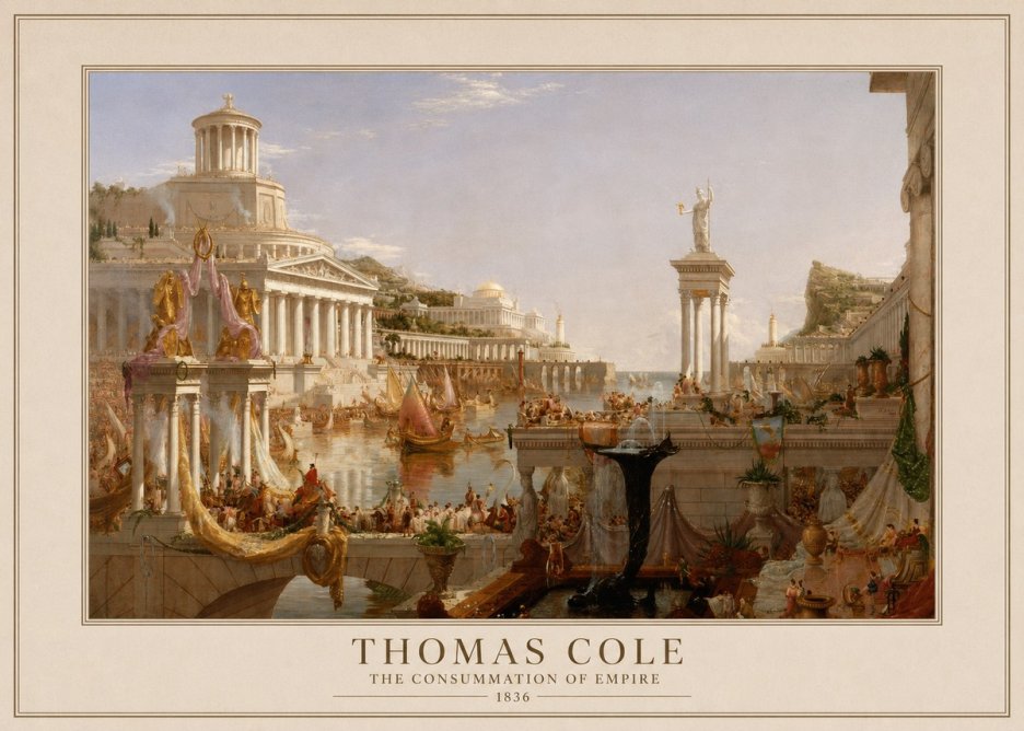 Thomas Cole The Consummation of Empire No4 - Poszter