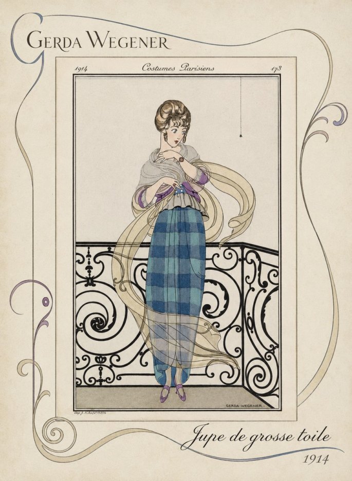 Gerda Wegener Jupe De Grosse Toile No3 - Poszter