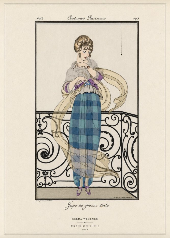 Gerda Wegener Jupe De Grosse Toile No6 - Poszter
