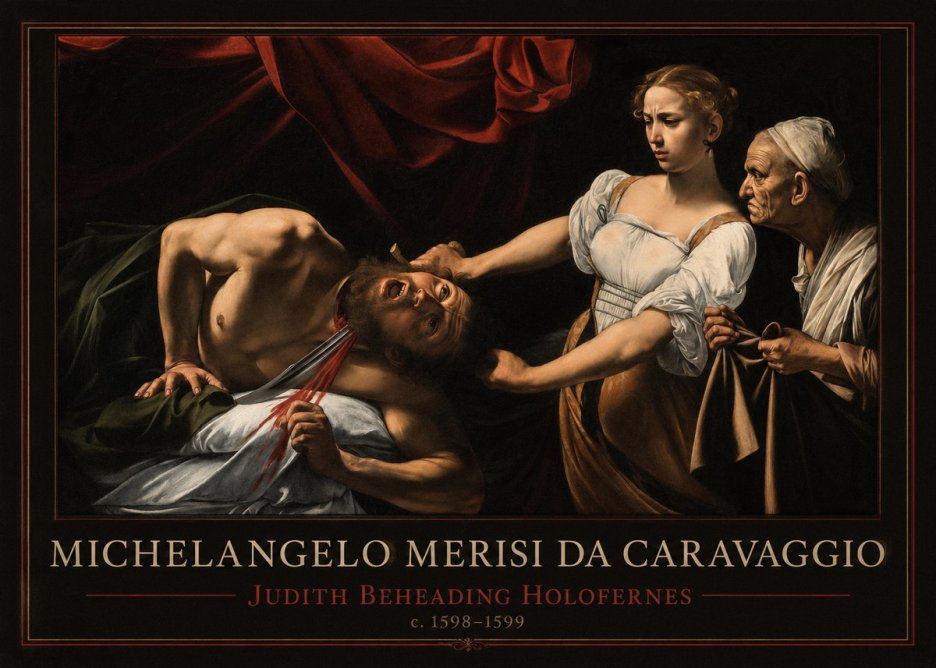 Michelangelo Merisi da Caravaggio Judith Beheading Holofernes II No1 - Poszter