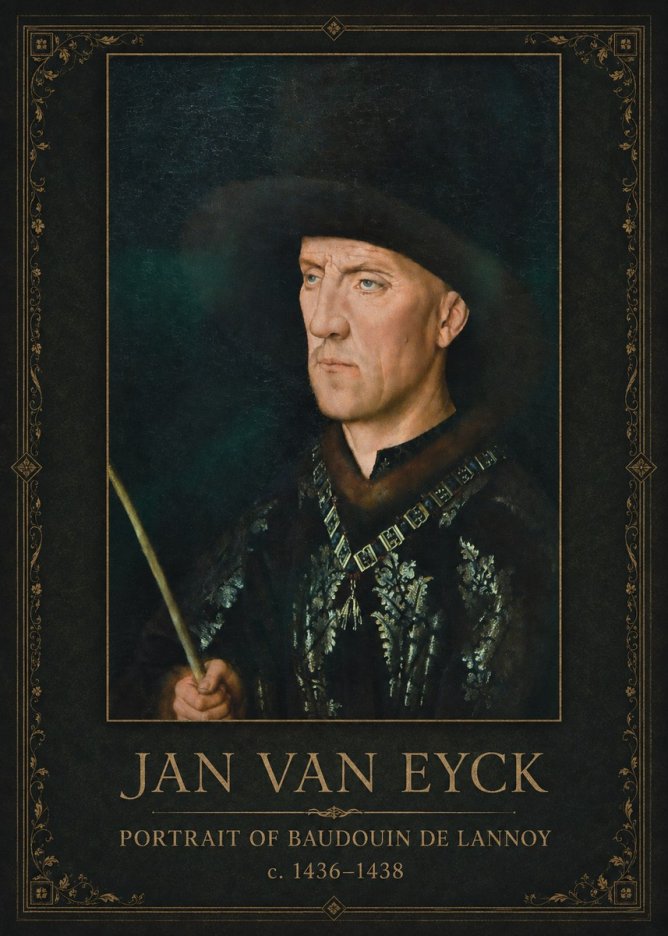 Jan van Eyck Portrait of Baudouin De Lannoy No1 - Poszter