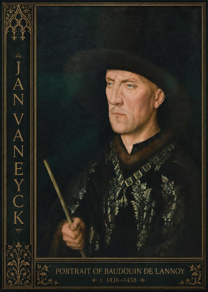 Jan van Eyck Portrait of Baudouin De Lannoy No2 - Poszter