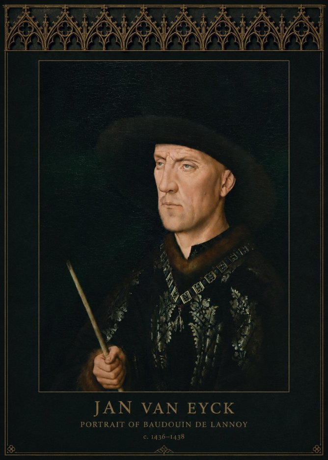 Jan van Eyck Portrait of Baudouin De Lannoy No4 - Poszter
