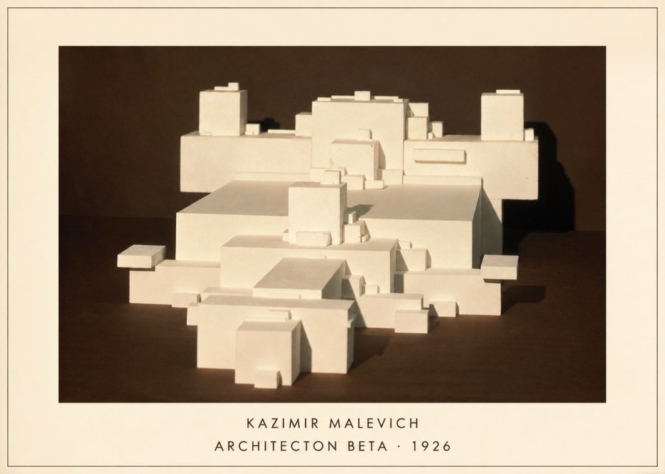 Kazimir Malevich Architecton Beta No4 - Poszter