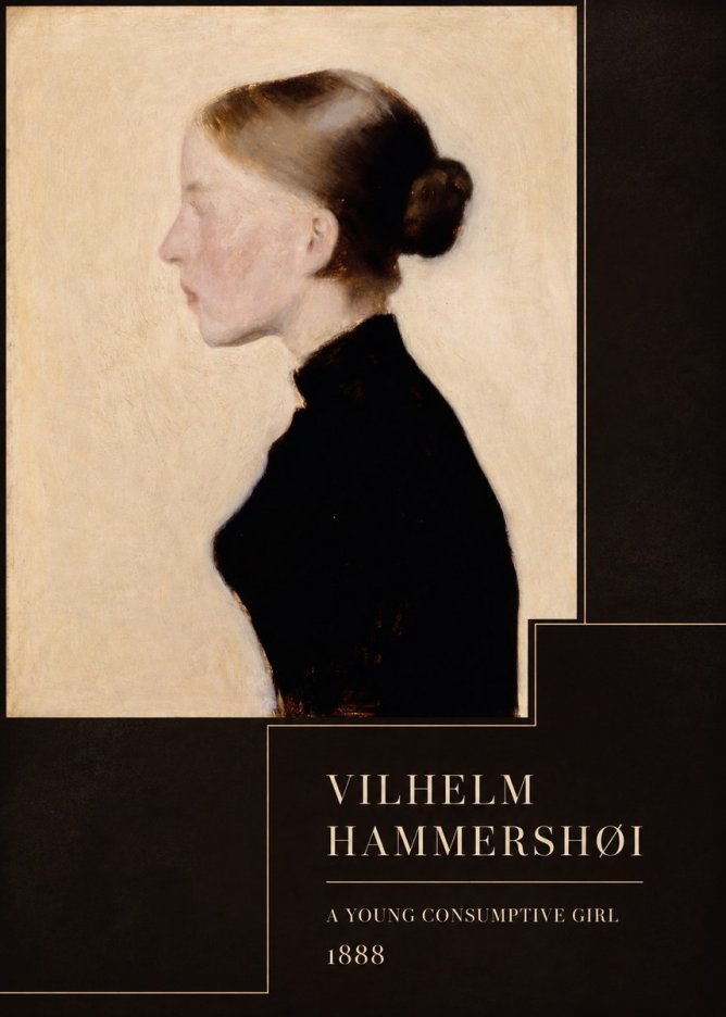 Vilhelm Hammershøi A Young Consumptive Girl No4 - Poszter