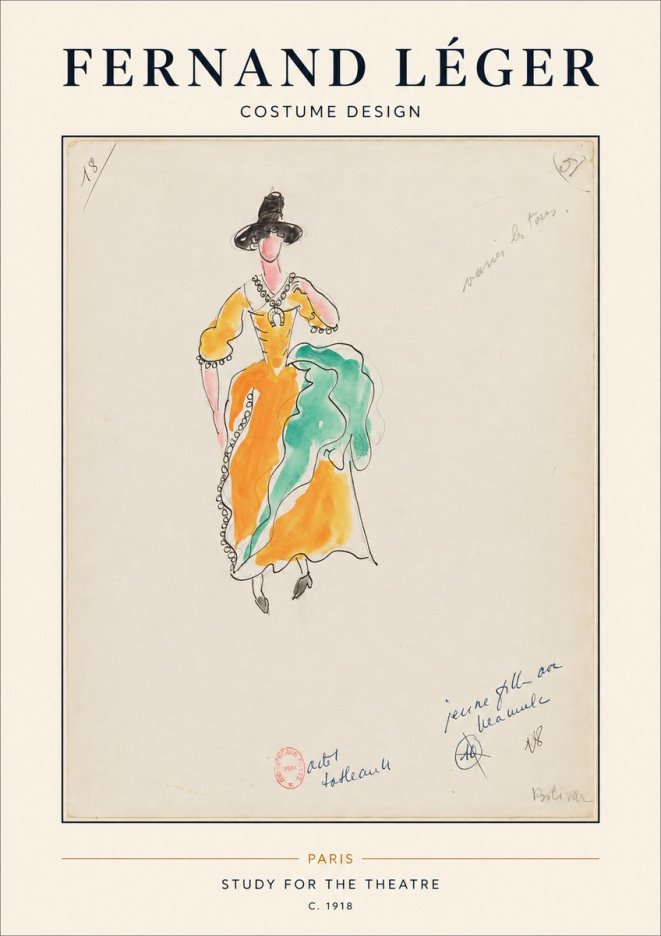 Fernand Léger Study for the Theatre No1 - Poszter