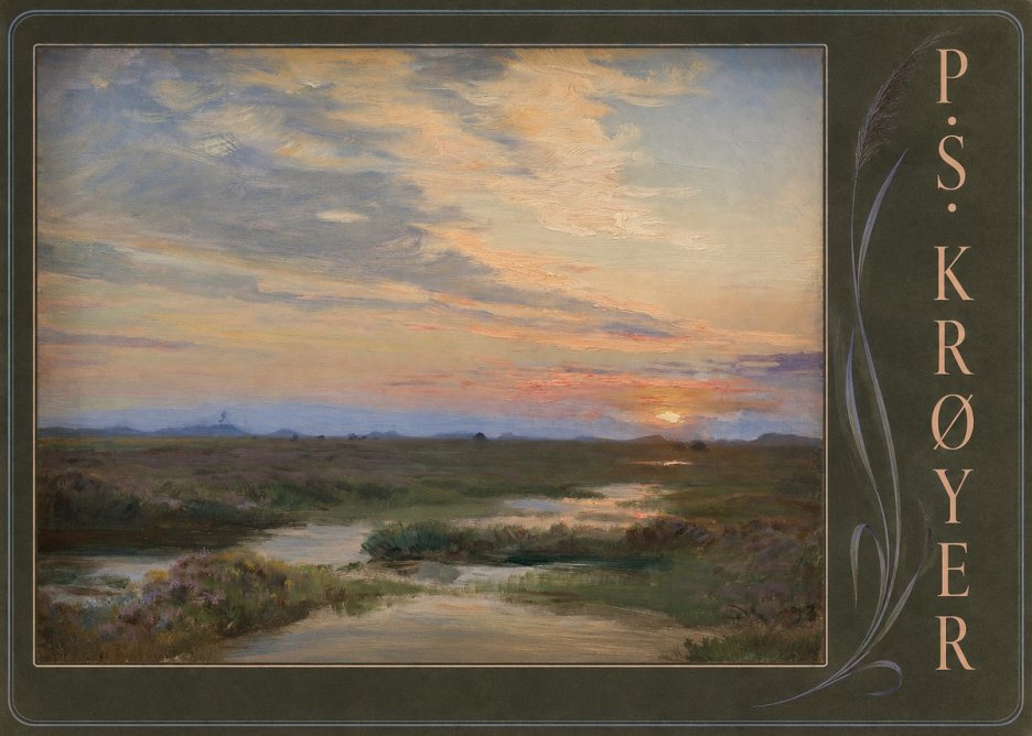 P.S. Krøyer Moorland with Sunset No3 - Poszter