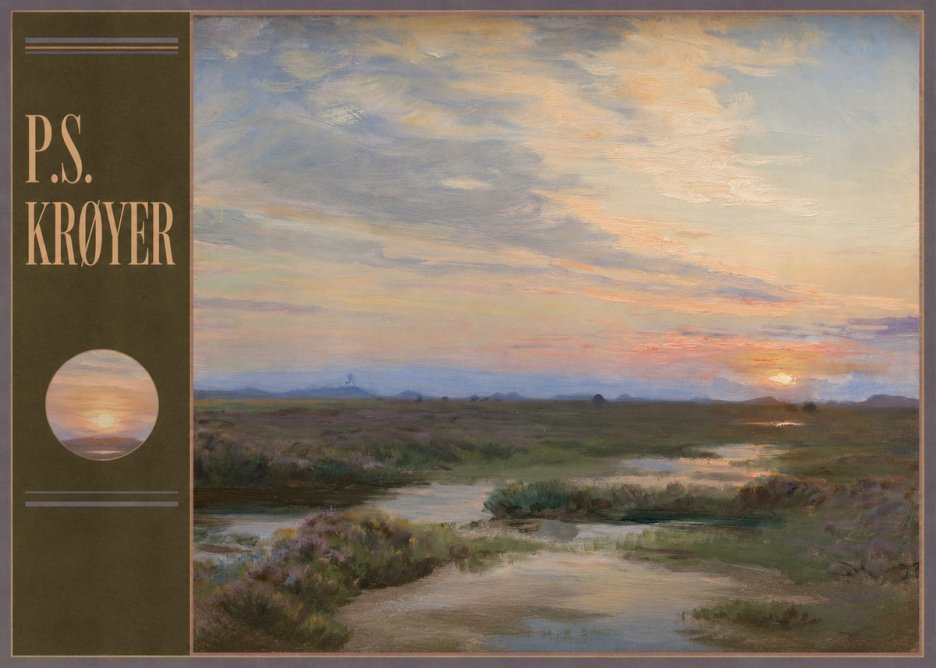 P.S. Krøyer Moorland with Sunset No4 - Poszter