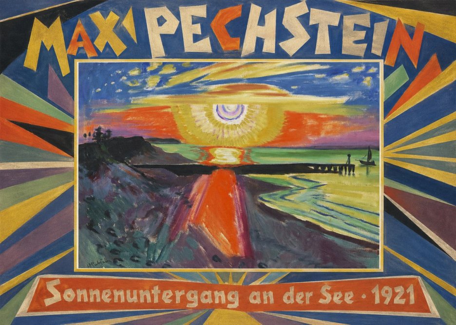 Max Pechstein Sonnenuntergang an Der See No1 - Poszter