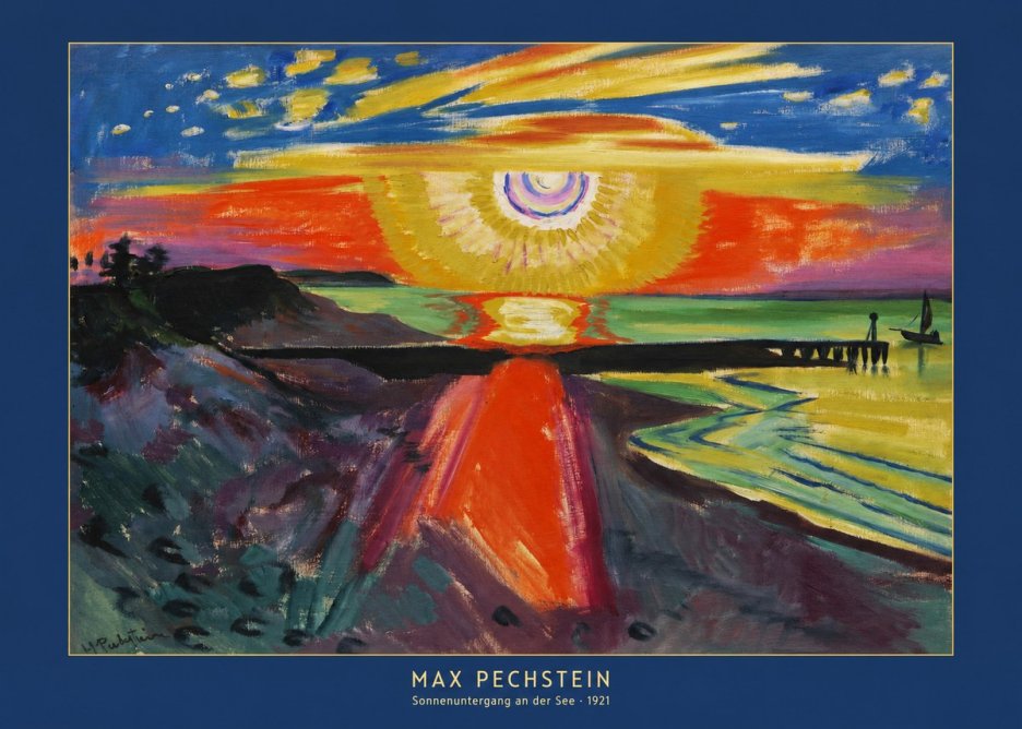 Max Pechstein Sonnenuntergang an Der See No6 - Poszter