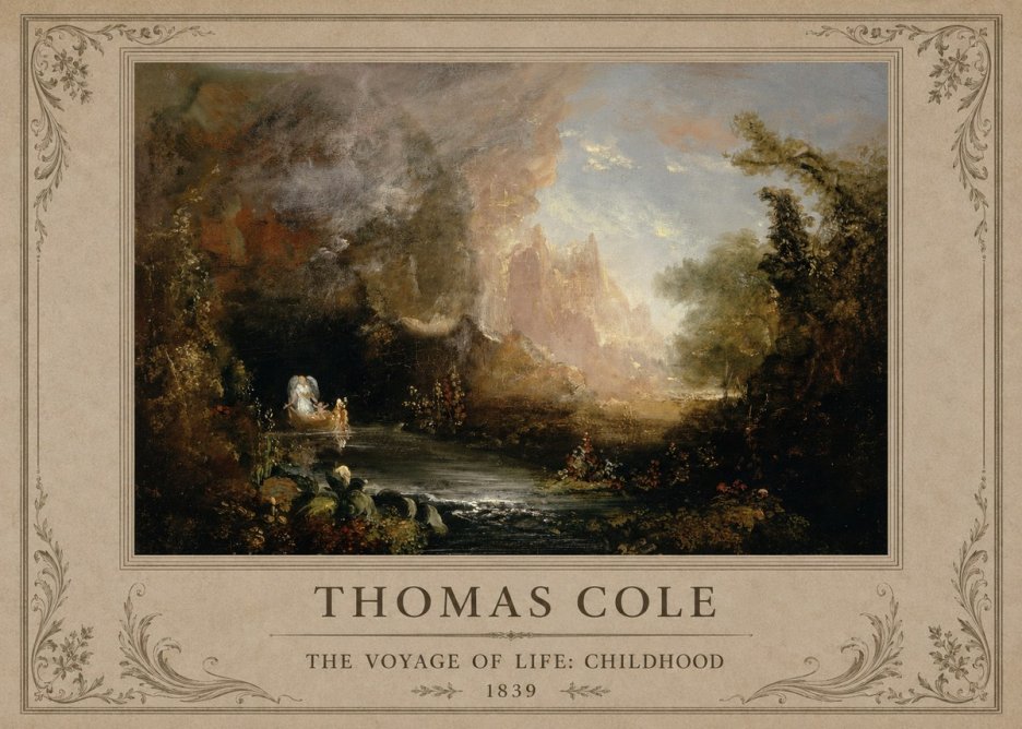 Thomas Cole The Voyage of Life: Childhood II No1 - Poszter