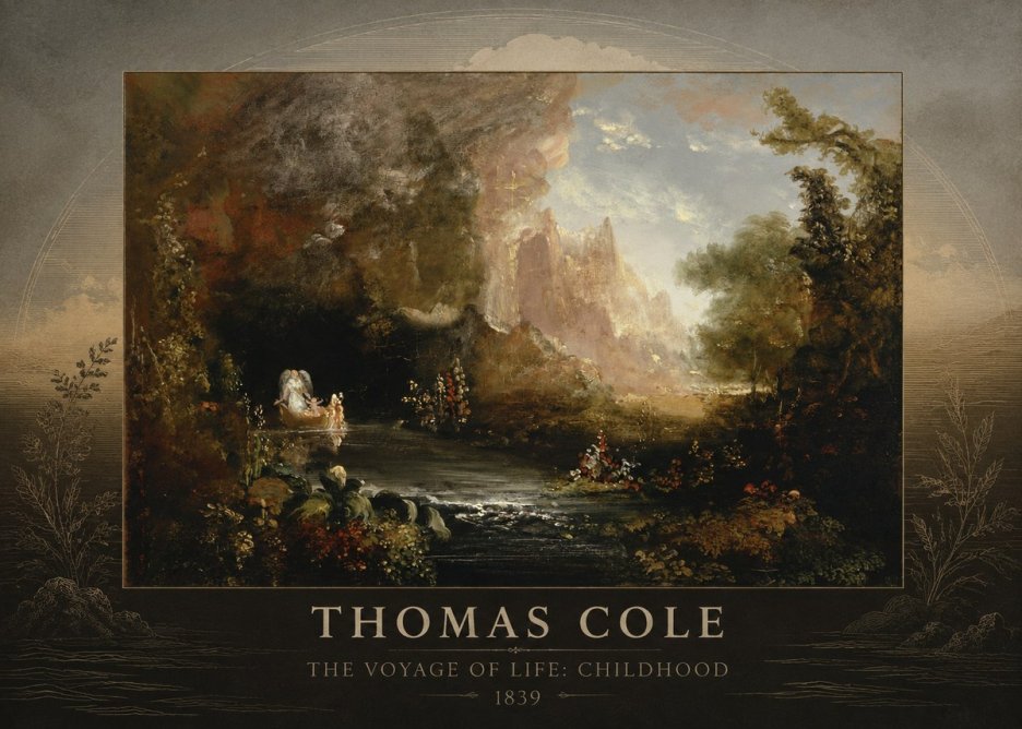 Thomas Cole The Voyage of Life: Childhood II No2 - Poszter