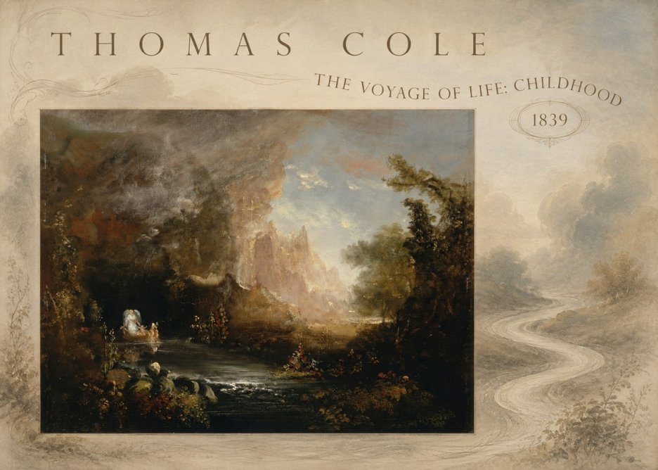 Thomas Cole The Voyage of Life: Childhood II No5 - Poszter