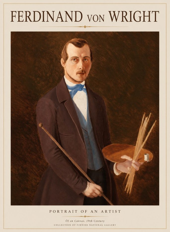 Ferdinand von Wright Portrait of an Artist No1 - Poszter