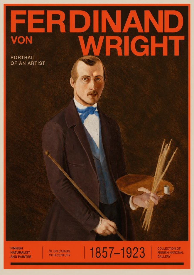 Ferdinand von Wright Portrait of an Artist No2 - Poszter
