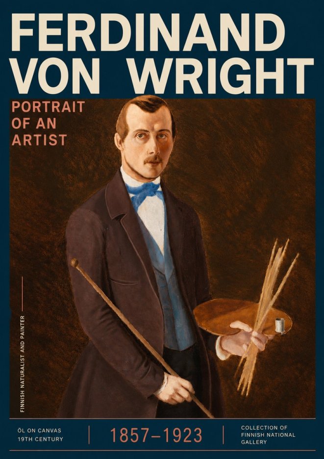 Ferdinand von Wright Portrait of an Artist No3 - Poszter