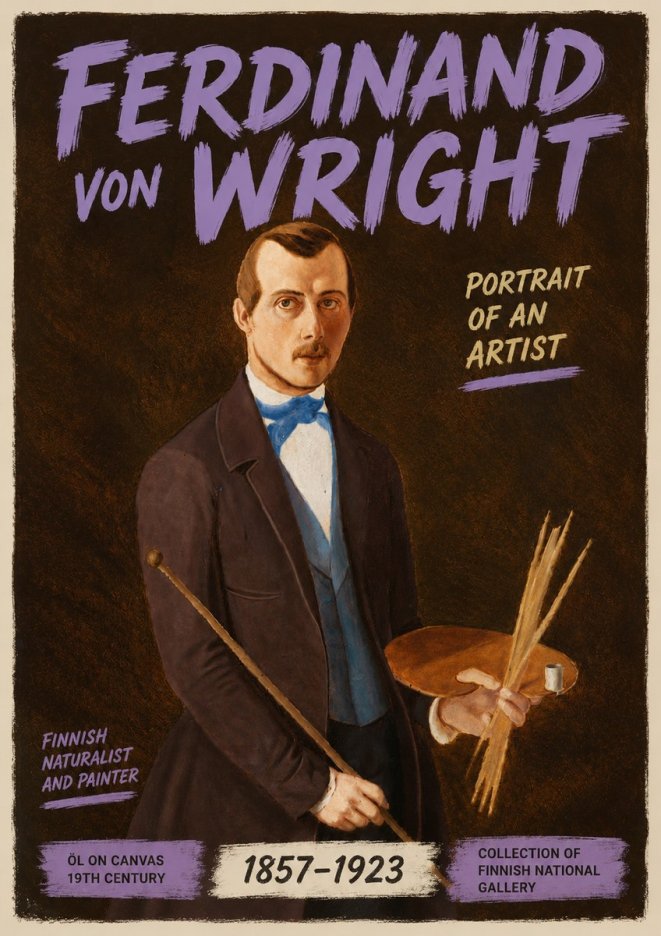 Ferdinand von Wright Portrait of an Artist No5 - Poszter