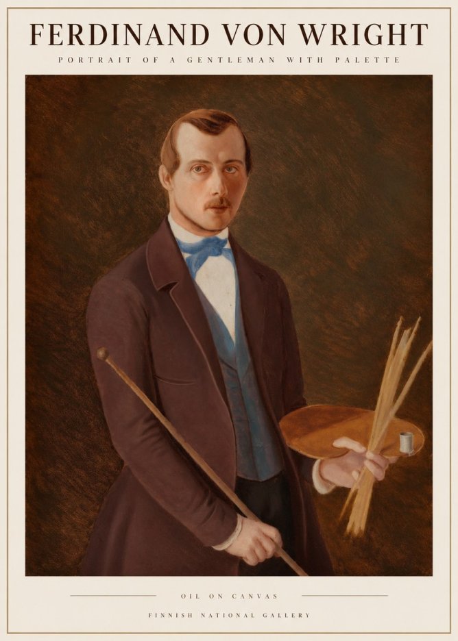 Ferdinand von Wright Portrait of an Artist No6 - Poszter