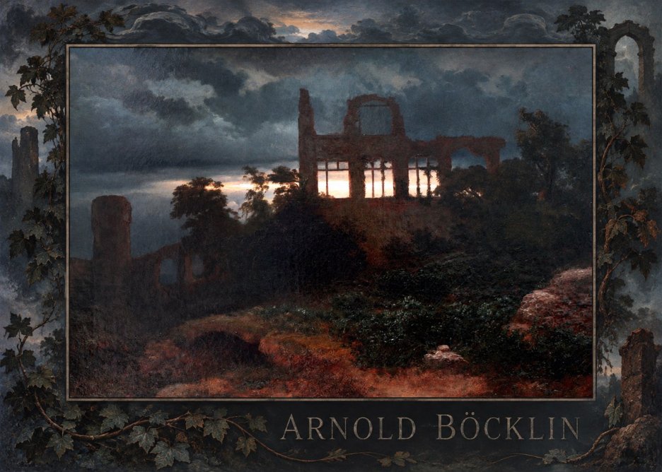 Arnold Böcklin Ruined Castle No4 - Poszter