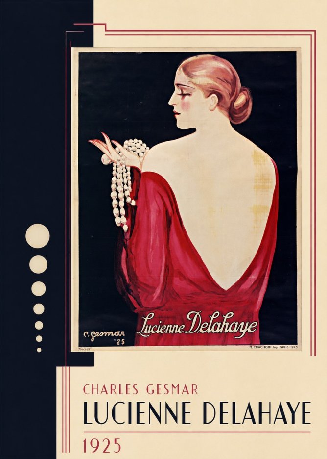 Charles Gesmar Lucienne Delahaye No2 - Poszter