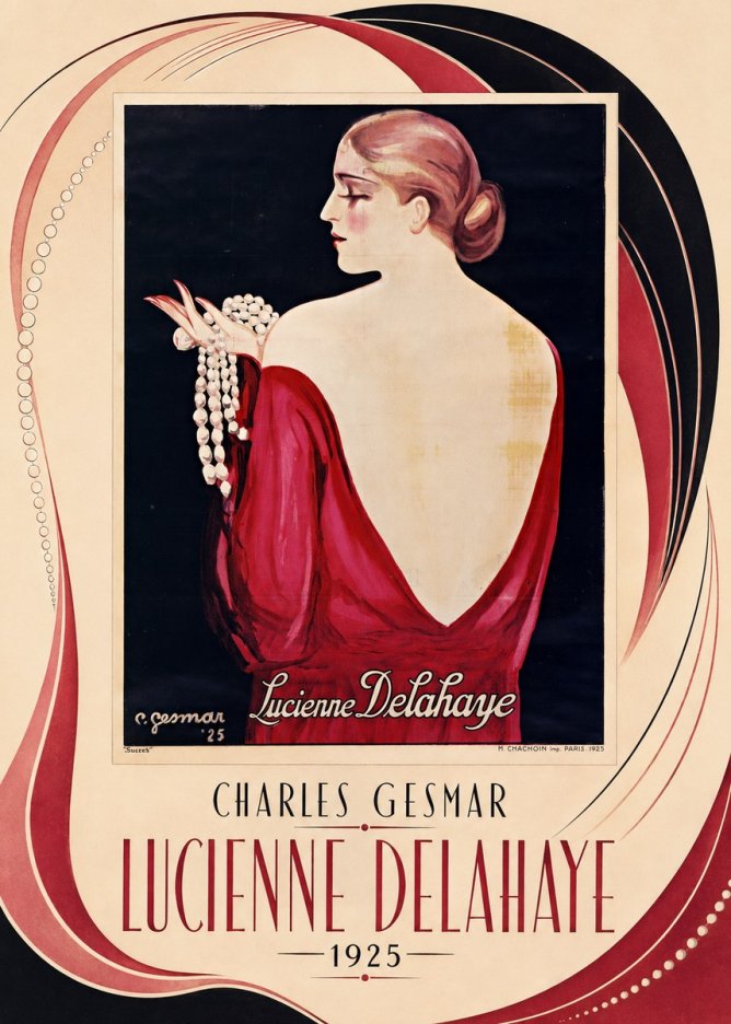 Charles Gesmar Lucienne Delahaye No3 - Poszter
