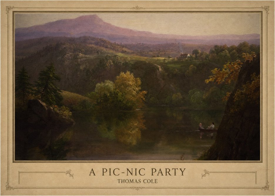 Thomas Cole View of the Catskill Mountains, Early Autumn No5 - Poszter