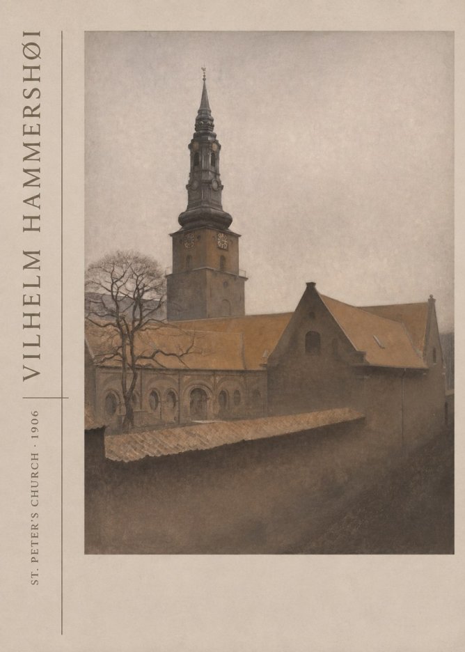 Vilhelm Hammershøi St. Peter's Church No2 - Poszter