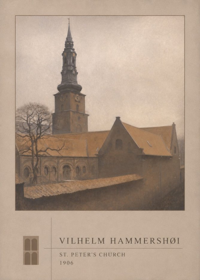 Vilhelm Hammershøi St. Peter's Church No3 - Poszter