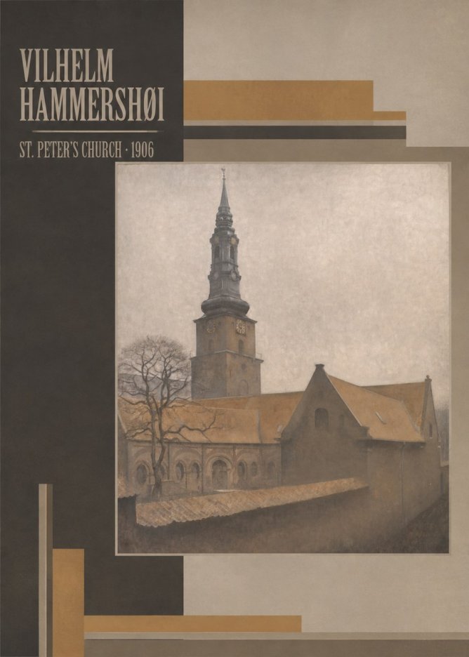 Vilhelm Hammershøi St. Peter's Church No4 - Poszter