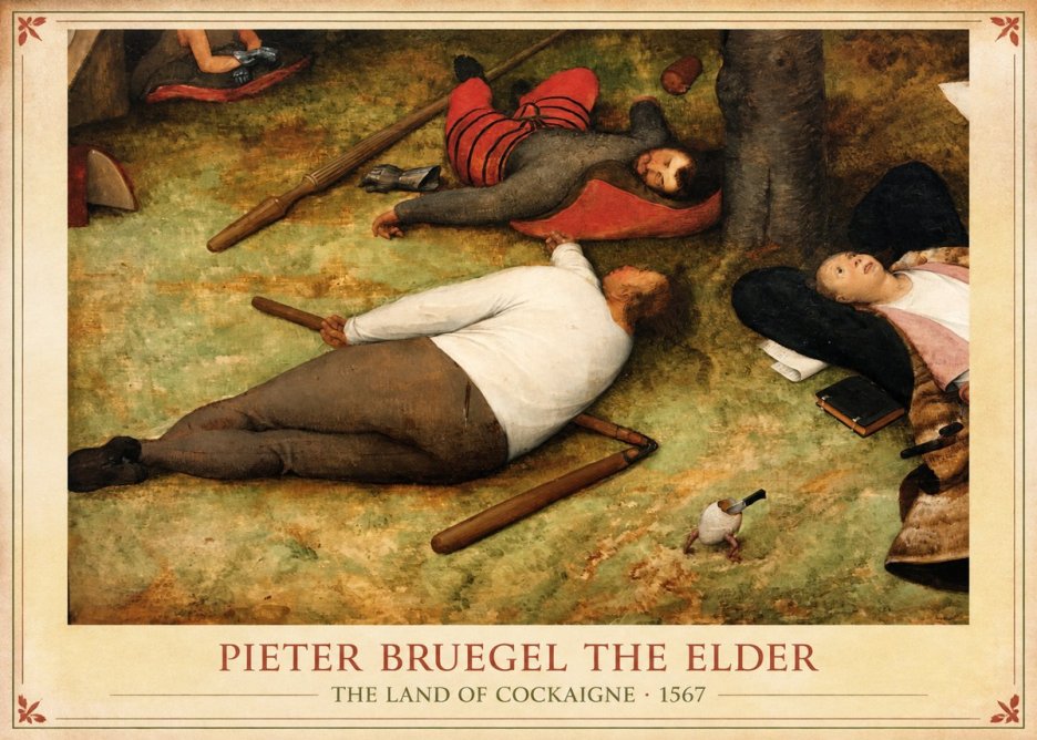 Pieter Bruegel The Land of Cockaigne I No1 - Poszter