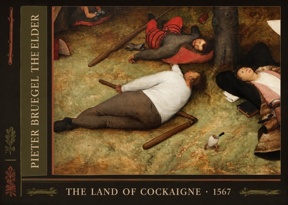 Pieter Bruegel The Land of Cockaigne I No2 - Poszter