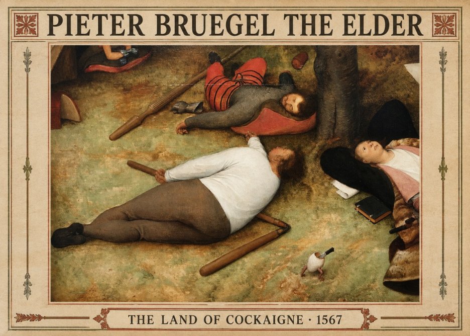 Pieter Bruegel The Land of Cockaigne I No3 - Poszter
