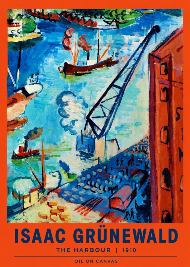Isaac Grünewald The Harbour No2 - Poszter