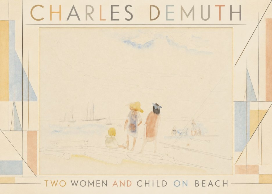 Charles Demuth Two Women and Child on Beach No4 - Poszter