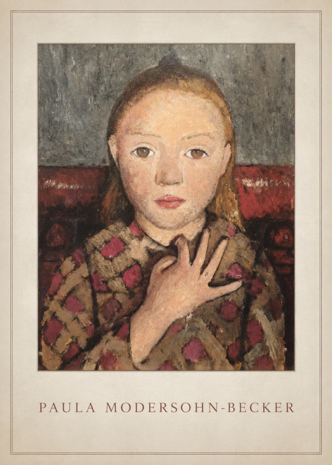 Paula Modersohn-Becker Girl in Checked Blouse No4 - Poszter